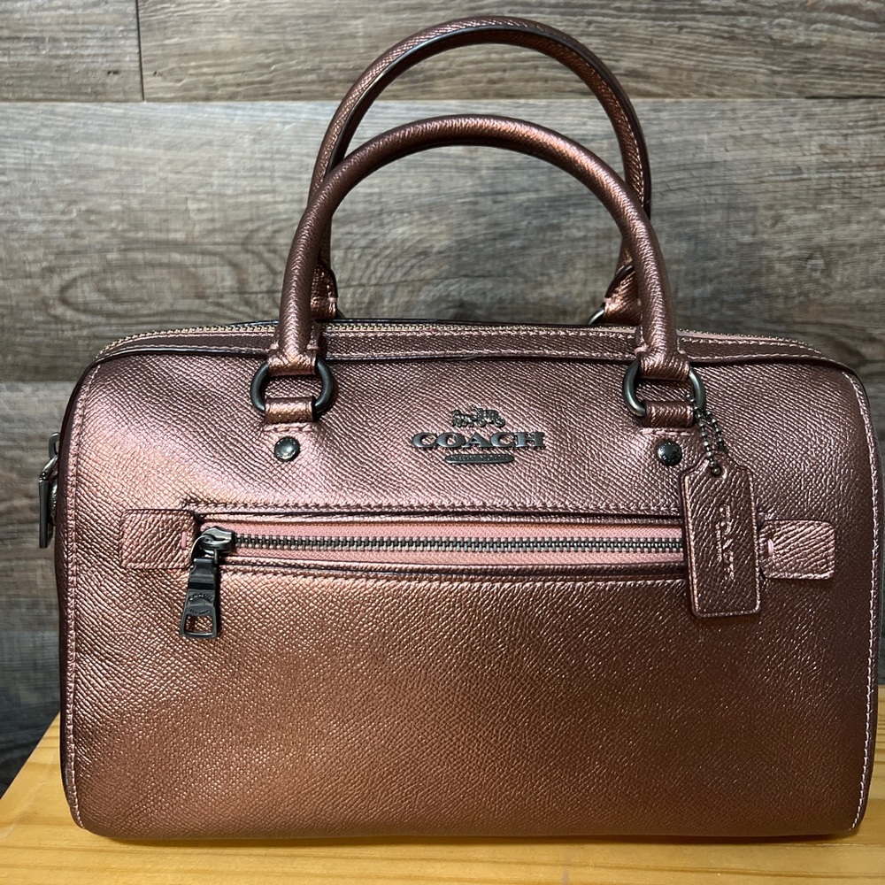 Pre-owned rose gold coach bag